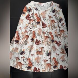 ✨🐇PatPat Cream Woodland Animal Dress